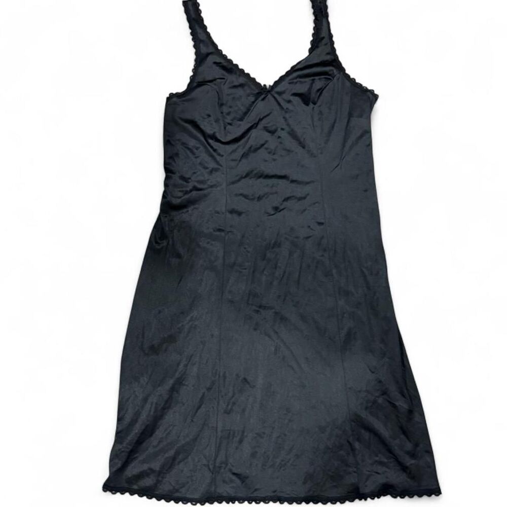 Vintage Black satin slip dress